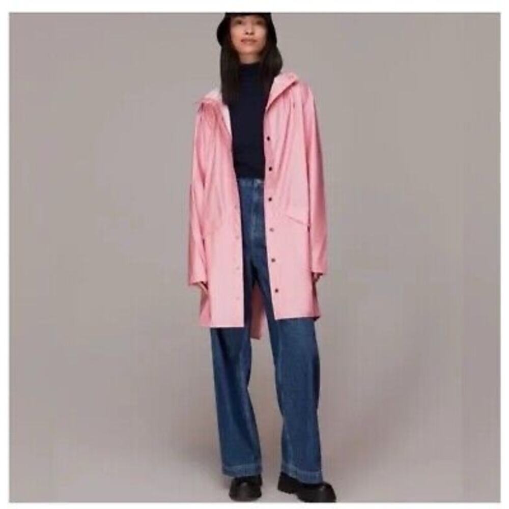 RAINS | Long Pink Sky Jacket